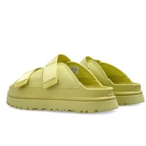 New UGG Golden Glow Slides Sandals Lime Green